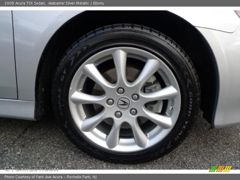 Alabaster Silver Metallic / Ebony 2008 Acura TSX Sedan