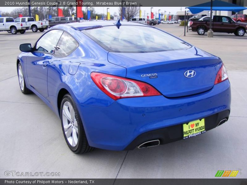 Mirabeau Blue / Brown 2010 Hyundai Genesis Coupe 3.8 Grand Touring