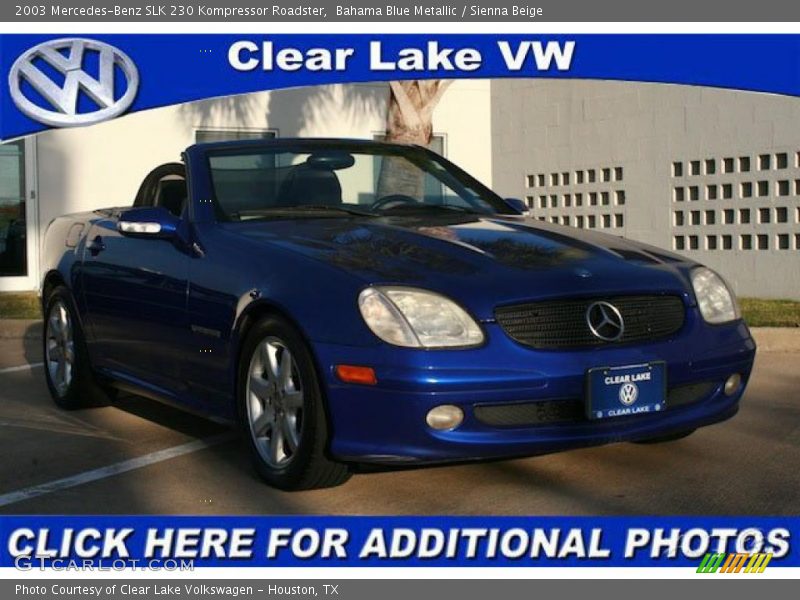 Bahama Blue Metallic / Sienna Beige 2003 Mercedes-Benz SLK 230 Kompressor Roadster