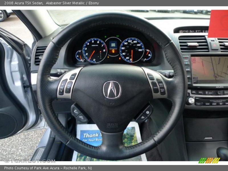 Alabaster Silver Metallic / Ebony 2008 Acura TSX Sedan