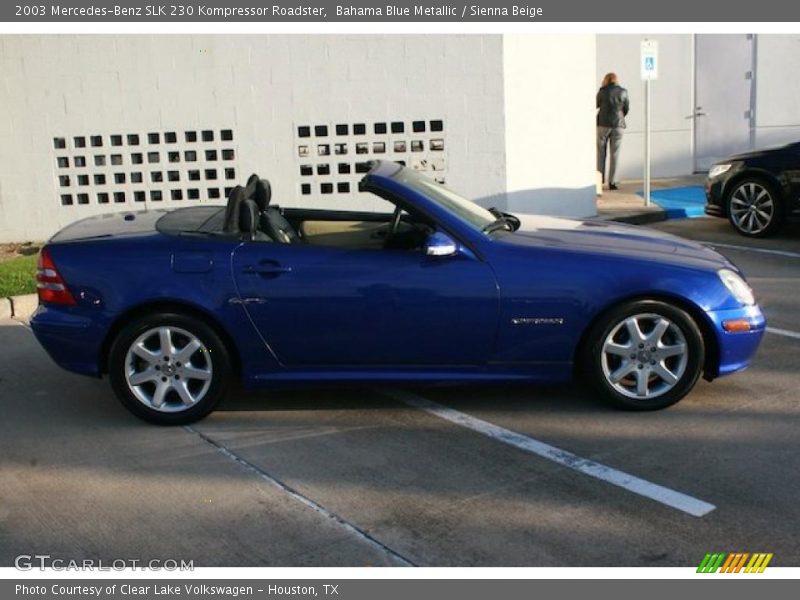 Bahama Blue Metallic / Sienna Beige 2003 Mercedes-Benz SLK 230 Kompressor Roadster
