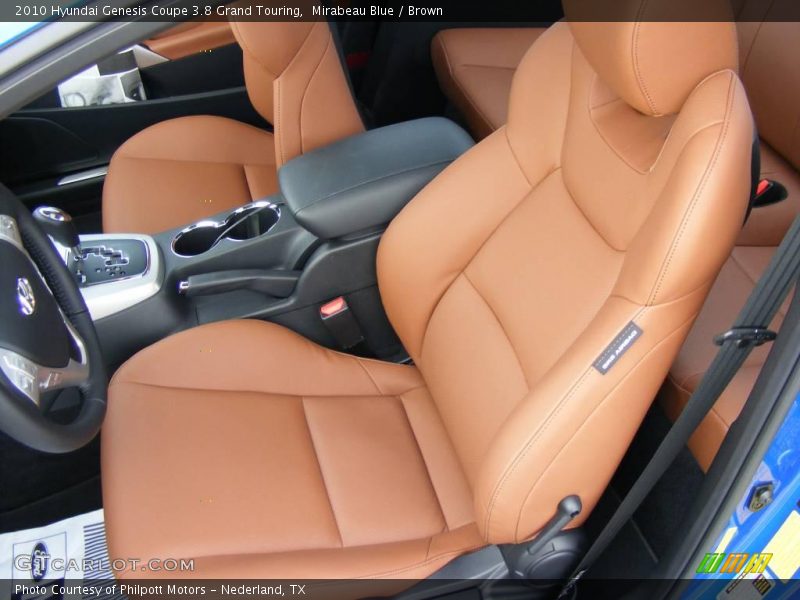 Front Seat of 2010 Genesis Coupe 3.8 Grand Touring