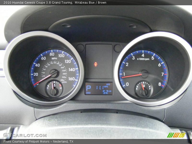  2010 Genesis Coupe 3.8 Grand Touring 3.8 Grand Touring Gauges