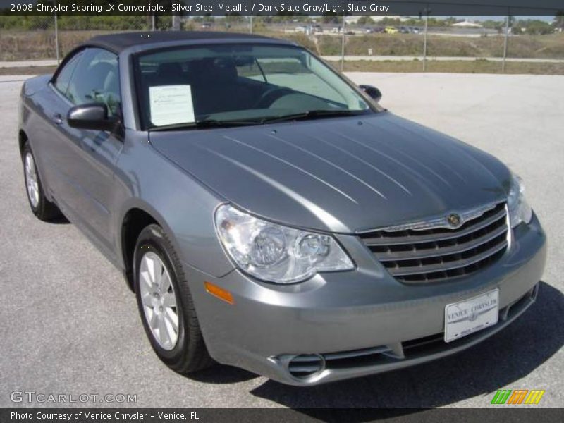 Silver Steel Metallic / Dark Slate Gray/Light Slate Gray 2008 Chrysler Sebring LX Convertible