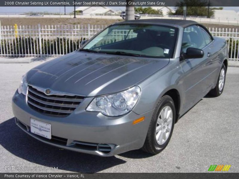 Silver Steel Metallic / Dark Slate Gray/Light Slate Gray 2008 Chrysler Sebring LX Convertible