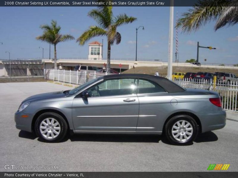 Silver Steel Metallic / Dark Slate Gray/Light Slate Gray 2008 Chrysler Sebring LX Convertible