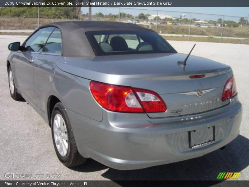 Silver Steel Metallic / Dark Slate Gray/Light Slate Gray 2008 Chrysler Sebring LX Convertible
