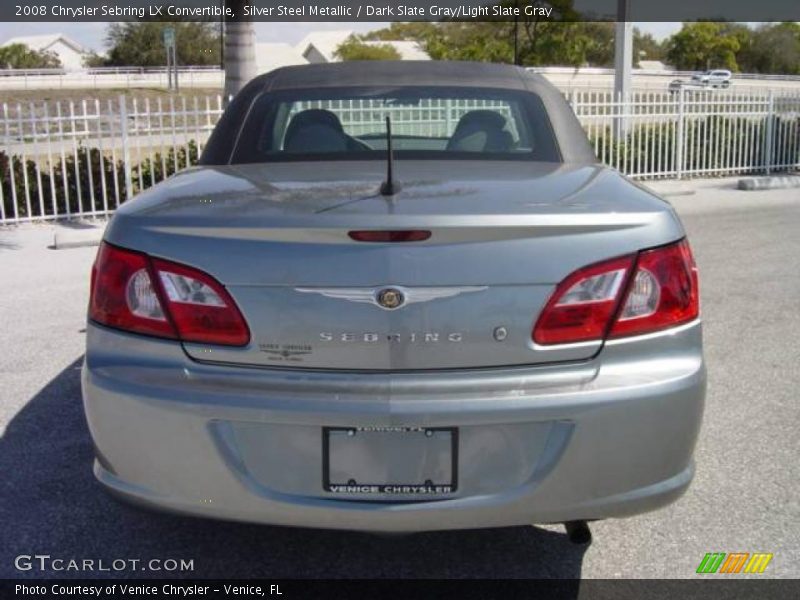 Silver Steel Metallic / Dark Slate Gray/Light Slate Gray 2008 Chrysler Sebring LX Convertible