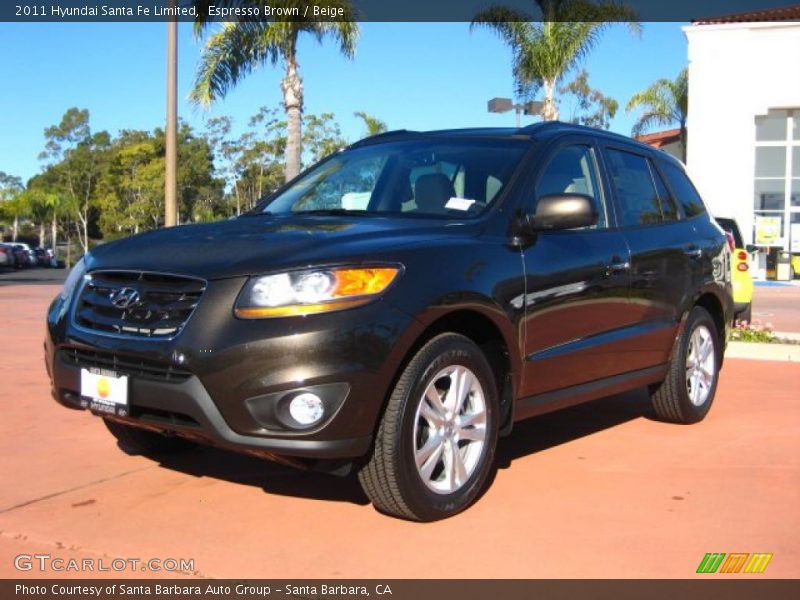 Espresso Brown / Beige 2011 Hyundai Santa Fe Limited