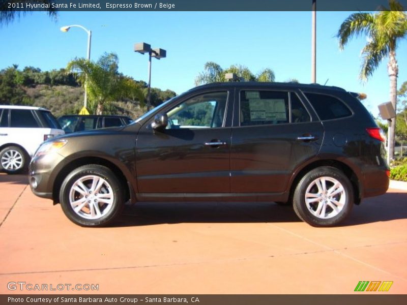 Espresso Brown / Beige 2011 Hyundai Santa Fe Limited