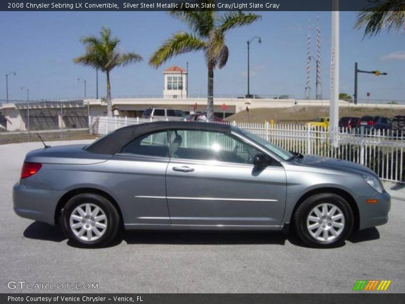 Silver Steel Metallic / Dark Slate Gray/Light Slate Gray 2008 Chrysler Sebring LX Convertible