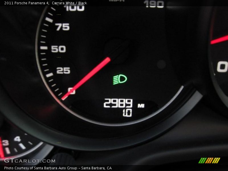 Carrara White / Black 2011 Porsche Panamera 4
