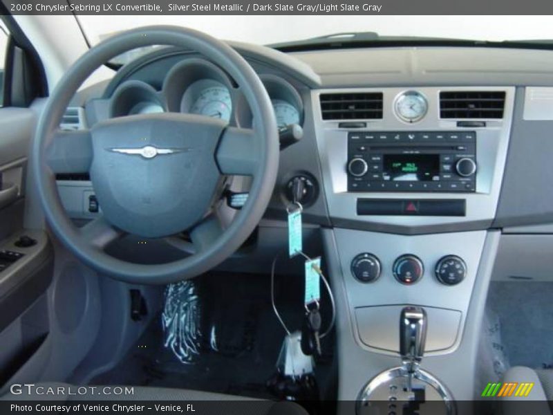 Silver Steel Metallic / Dark Slate Gray/Light Slate Gray 2008 Chrysler Sebring LX Convertible