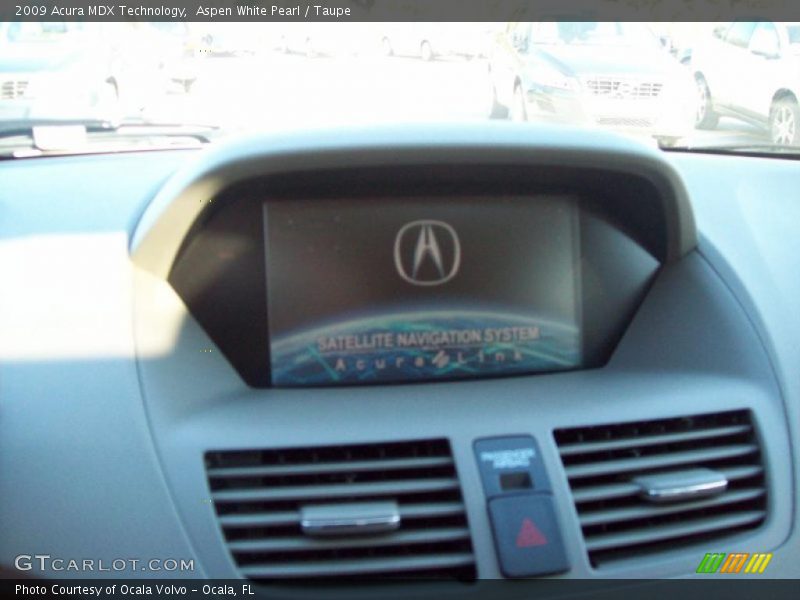 Aspen White Pearl / Taupe 2009 Acura MDX Technology
