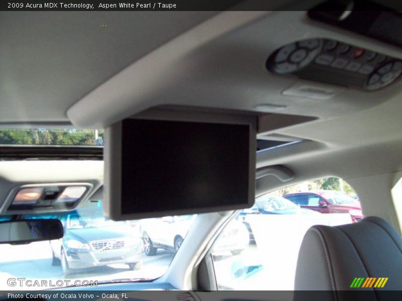 Aspen White Pearl / Taupe 2009 Acura MDX Technology