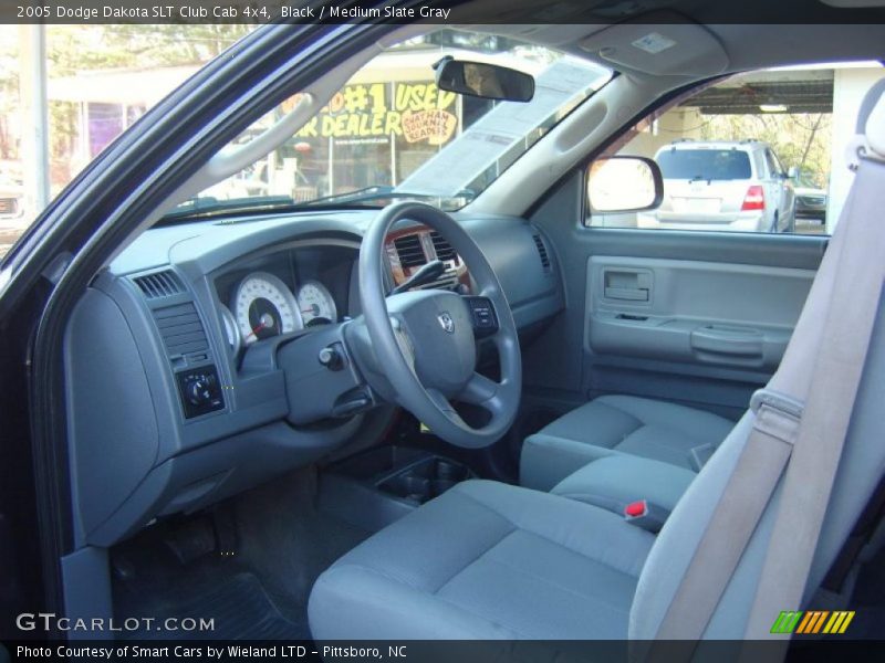 Black / Medium Slate Gray 2005 Dodge Dakota SLT Club Cab 4x4