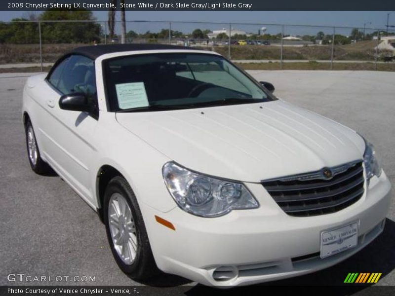 Stone White / Dark Slate Gray/Light Slate Gray 2008 Chrysler Sebring LX Convertible