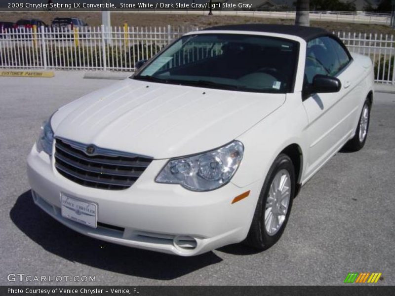 Stone White / Dark Slate Gray/Light Slate Gray 2008 Chrysler Sebring LX Convertible