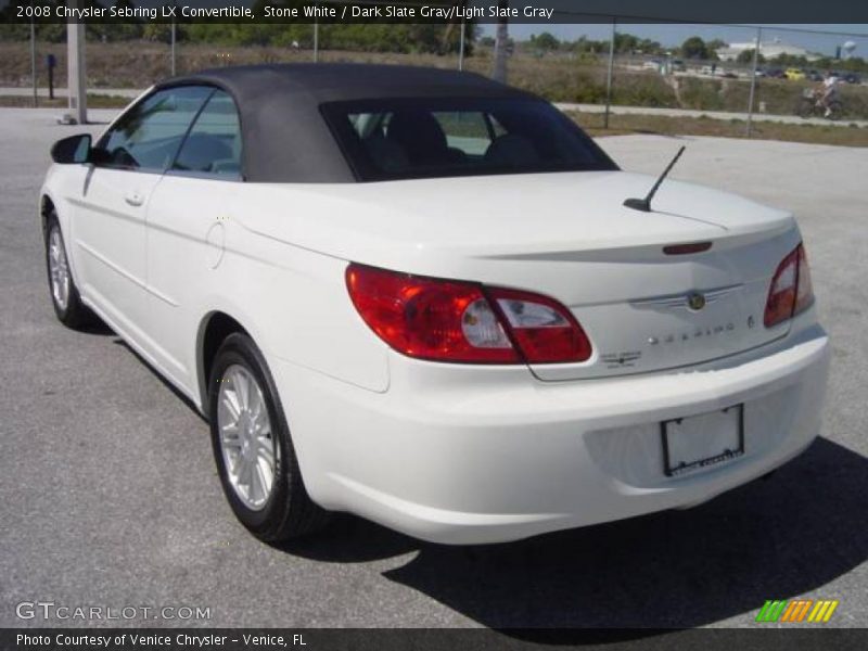 Stone White / Dark Slate Gray/Light Slate Gray 2008 Chrysler Sebring LX Convertible