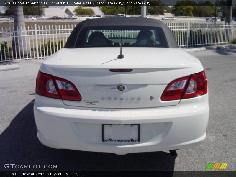Stone White / Dark Slate Gray/Light Slate Gray 2008 Chrysler Sebring LX Convertible