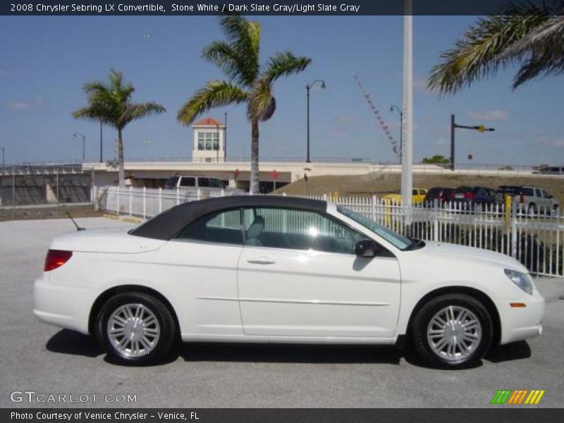 Stone White / Dark Slate Gray/Light Slate Gray 2008 Chrysler Sebring LX Convertible