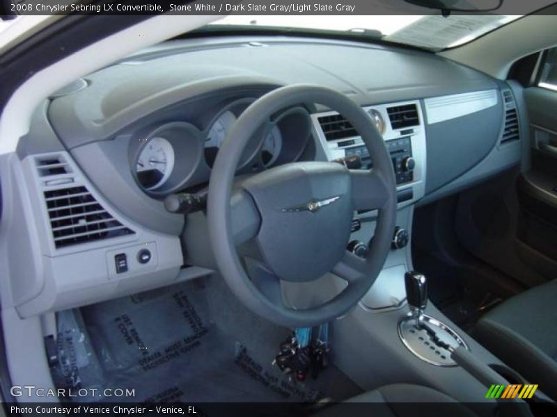 Stone White / Dark Slate Gray/Light Slate Gray 2008 Chrysler Sebring LX Convertible
