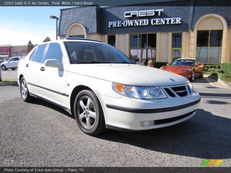 Polar White / Sand Beige 2003 Saab 9-5 Arc Sedan