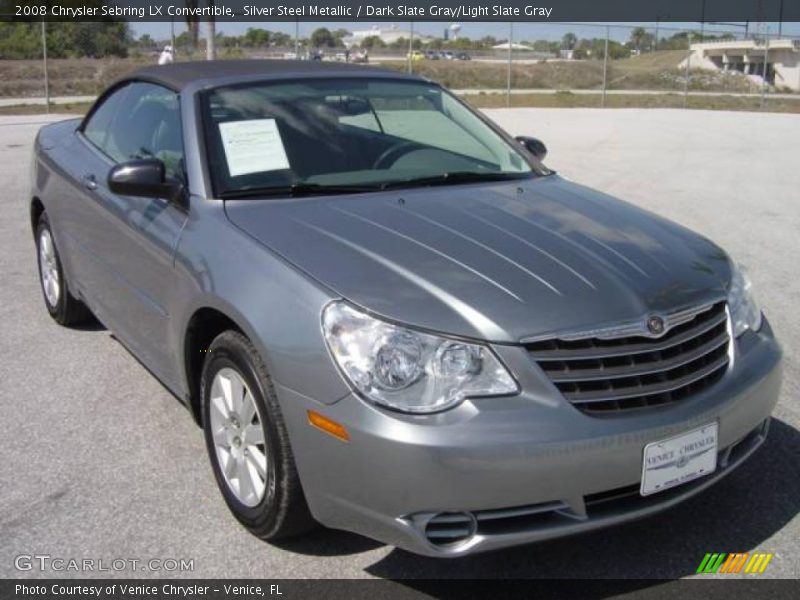 Silver Steel Metallic / Dark Slate Gray/Light Slate Gray 2008 Chrysler Sebring LX Convertible