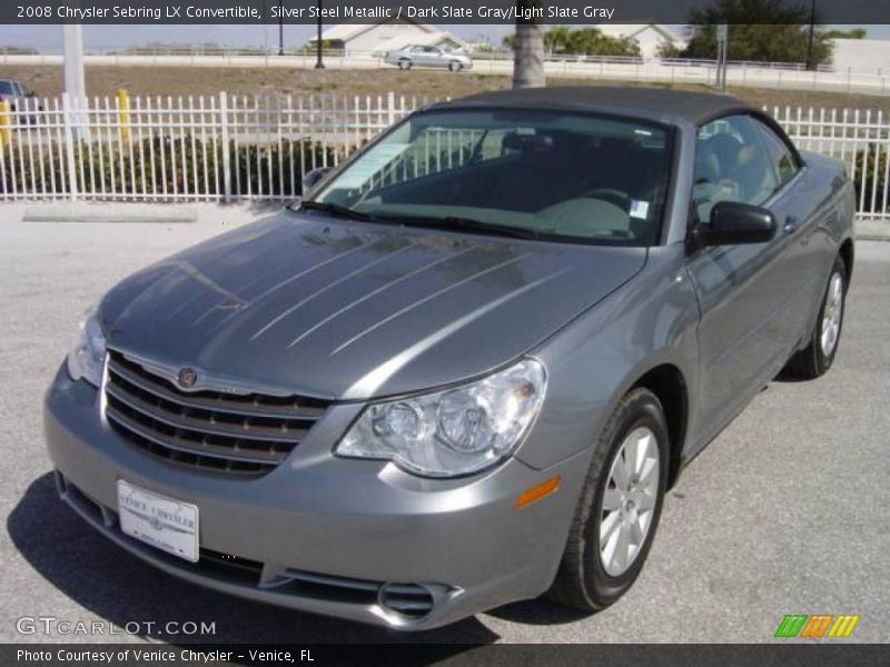 Silver Steel Metallic / Dark Slate Gray/Light Slate Gray 2008 Chrysler Sebring LX Convertible