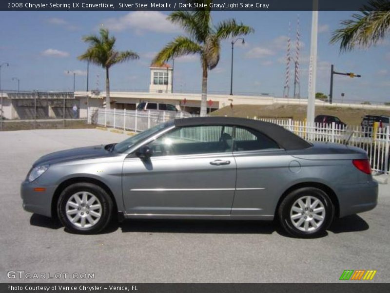 Silver Steel Metallic / Dark Slate Gray/Light Slate Gray 2008 Chrysler Sebring LX Convertible