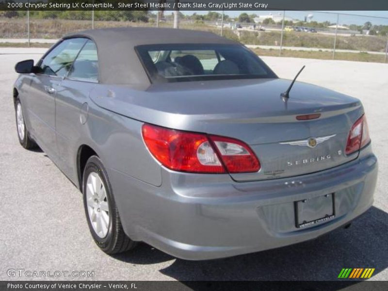 Silver Steel Metallic / Dark Slate Gray/Light Slate Gray 2008 Chrysler Sebring LX Convertible