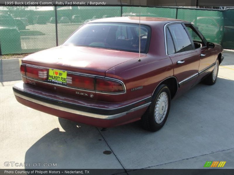 Ruby Red Metallic / Burgundy 1995 Buick LeSabre Custom