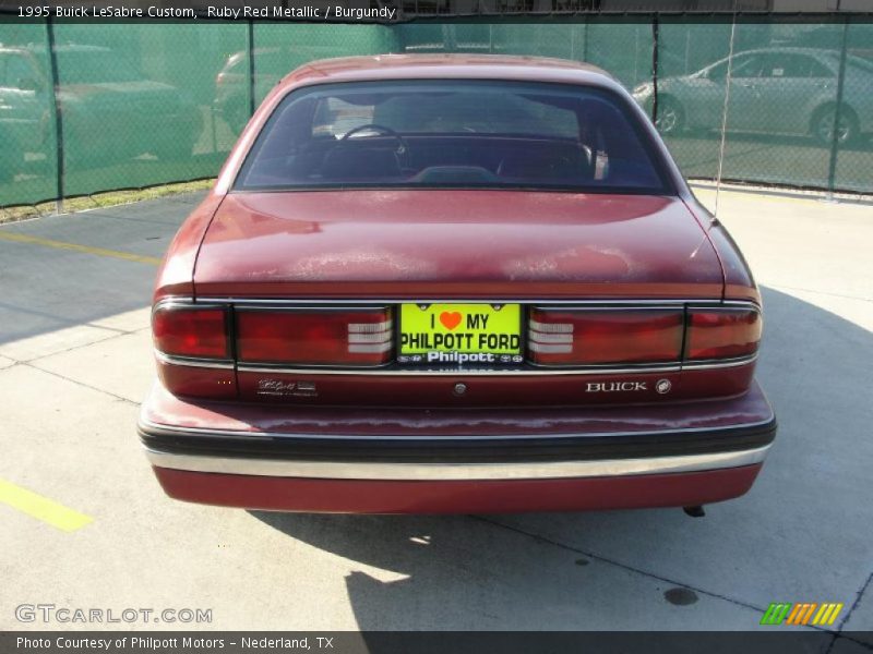 Ruby Red Metallic / Burgundy 1995 Buick LeSabre Custom