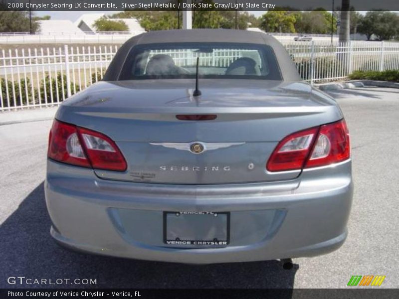 Silver Steel Metallic / Dark Slate Gray/Light Slate Gray 2008 Chrysler Sebring LX Convertible