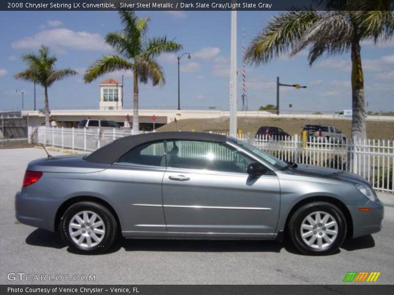Silver Steel Metallic / Dark Slate Gray/Light Slate Gray 2008 Chrysler Sebring LX Convertible
