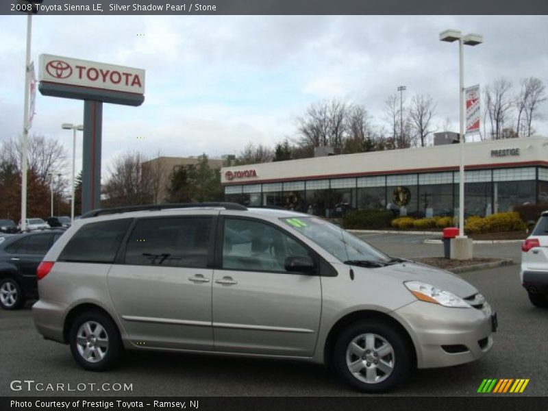 Silver Shadow Pearl / Stone 2008 Toyota Sienna LE