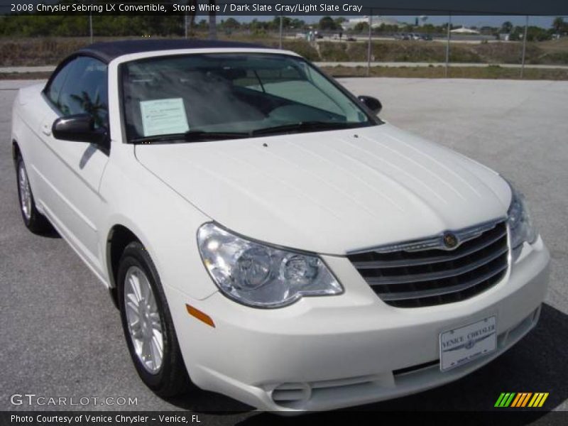 Stone White / Dark Slate Gray/Light Slate Gray 2008 Chrysler Sebring LX Convertible