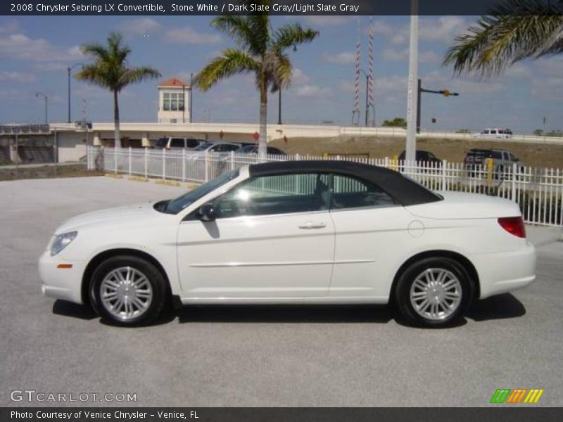 Stone White / Dark Slate Gray/Light Slate Gray 2008 Chrysler Sebring LX Convertible