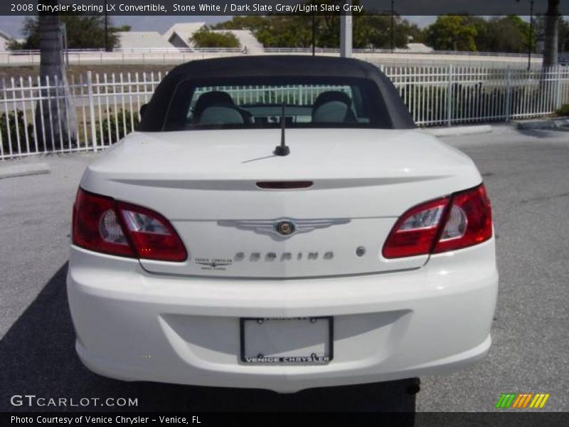 Stone White / Dark Slate Gray/Light Slate Gray 2008 Chrysler Sebring LX Convertible