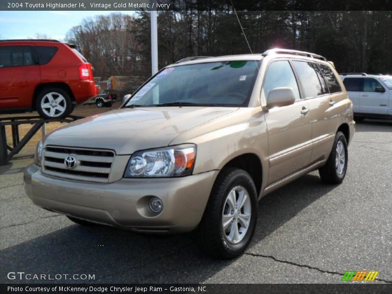 Vintage Gold Metallic / Ivory 2004 Toyota Highlander I4