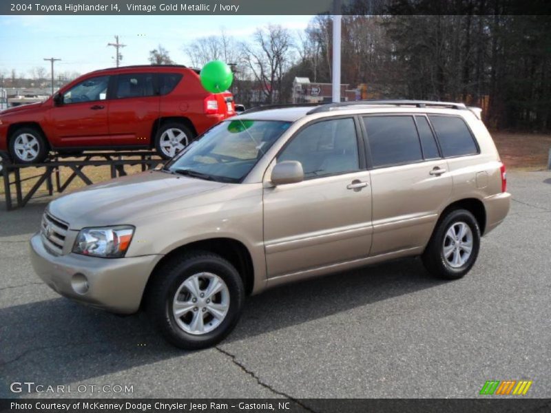 Vintage Gold Metallic / Ivory 2004 Toyota Highlander I4