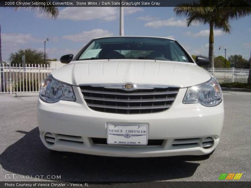Stone White / Dark Slate Gray/Light Slate Gray 2008 Chrysler Sebring LX Convertible