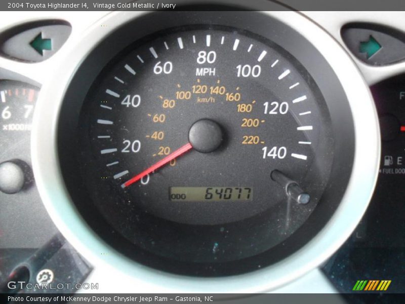 Vintage Gold Metallic / Ivory 2004 Toyota Highlander I4