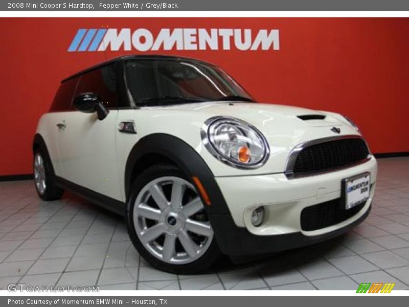 Pepper White / Grey/Black 2008 Mini Cooper S Hardtop