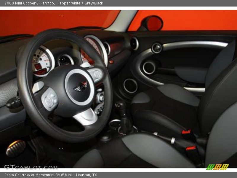 Pepper White / Grey/Black 2008 Mini Cooper S Hardtop