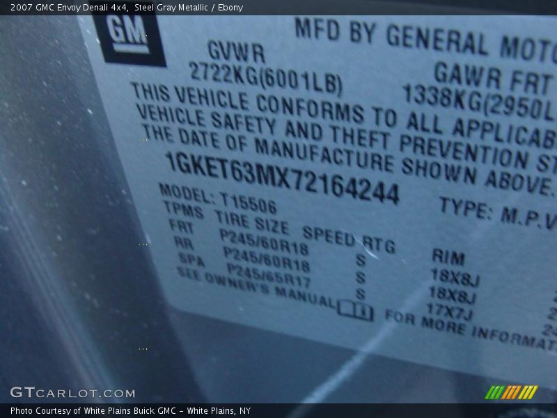 Steel Gray Metallic / Ebony 2007 GMC Envoy Denali 4x4