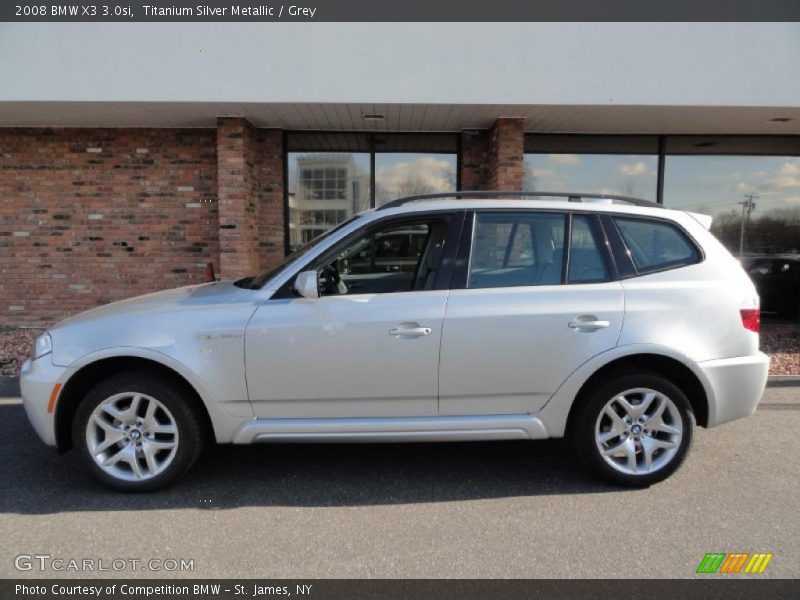 Titanium Silver Metallic / Grey 2008 BMW X3 3.0si