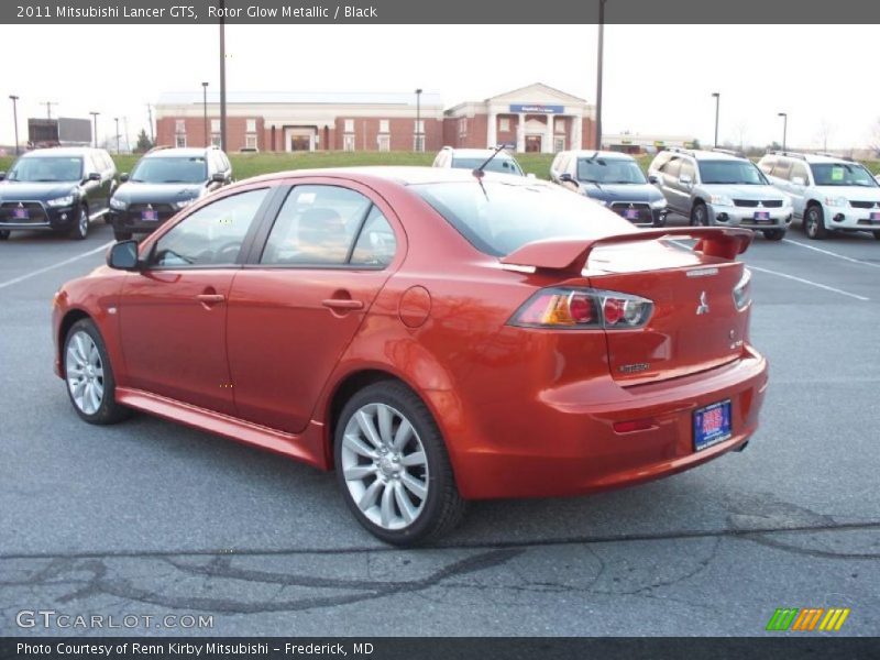 Rotor Glow Metallic / Black 2011 Mitsubishi Lancer GTS
