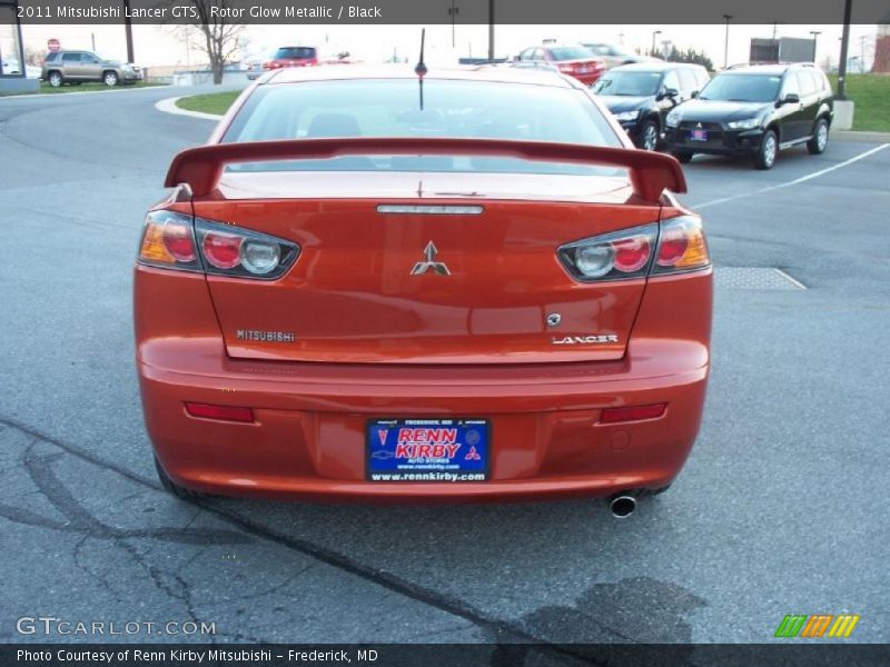 Rotor Glow Metallic / Black 2011 Mitsubishi Lancer GTS