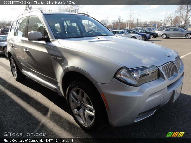 Titanium Silver Metallic / Grey 2008 BMW X3 3.0si